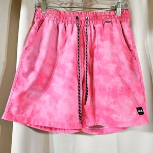 Hurley Pink Tie-Dye‎ Swim Shorts Small
